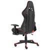 vidaXL Silla gaming giratoria con reposapi&eacute;s PVC rojo