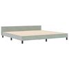vidaXL Cama tipo Box Spring Gris claro 200 x 200 cm Terciopelo