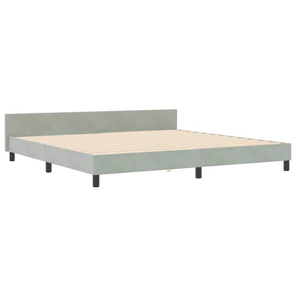 vidaXL Cama tipo Box Spring Gris claro 200 x 200 cm Terciopelo