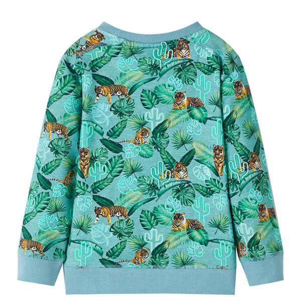 Sudadera infantil verde claro melange 116
