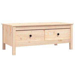 vidaXL Mesa de centro de madera maciza de pino gris 100x50x40 cm