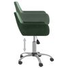 vidaXL Silla de comedor giratoria 6 uds terciopelo verde oscuro