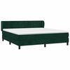vidaXL Cama box spring con colch&oacute;n terciopelo verde oscuro 180x200 cm