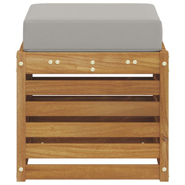 vidaXL Banco de taburete exterior Madera de Acacia S&oacute;lida Natural