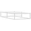 vidaXL Estructura de cama sin colch&oacute;n de metal blanco 100x200 cm