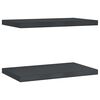 vidaXL Estantes de pared 2 uds acero inoxidable negro 50x30 cm