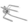 vidaXL Horquilla para espet&oacute;n de asado/barbacoa acero 2 uds