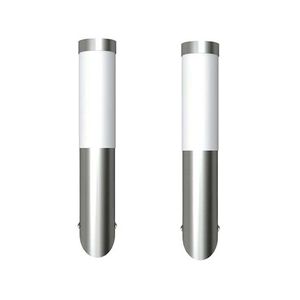 vidaXL Apliques de exterior 2 unidades acero inoxidable