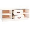vidaXL Mueble de TV de madera maciza de pino blanco 100x34x40 cm
