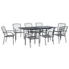 vidaXL Conjunto de Comedor de Jard&iacute;n 9 pcs Gris antracita