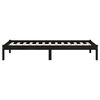vidaXL Estructura de cama sin colch&oacute;n madera maciza negro 100x200 cm