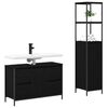 vidaXL Juego de muebles de baño con cajón con puerta 2 pcs Roble negro