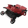 vidaXL Carrito para gemelos de acero rojo