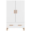 vidaXL Aparador de madera contrachapada blanco 70x31x115 cm