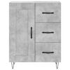 vidaXL Aparador alto madera contrachapada gris hormig&oacute;n 69,5x34x180 cm