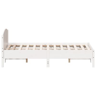 vidaXL Estructura de cama con cabecero madera pino blanco 120x190 cm