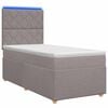 vidaXL Cama box spring con colch&oacute;n con tiras LED Topo 80 x 200 cm Tela