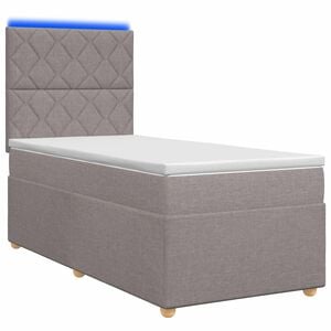 vidaXL Cama box spring con colch&oacute;n con tiras LED Topo 80 x 200 cm Tela