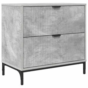 vidaXL Mesa de Noche con caj&oacute;n Gris hormig&oacute;n 63.5 x 36 x 61 cm