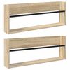 vidaXL Estante de revistas 2 uds. Roble Sonoma 80 x 12 x 30 cm