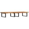 vidaXL Estante de lavabo de pared acero y madera maciza de acacia