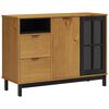 vidaXL Aparador con puerta de vidrio FLAM madera de pino 110x40x80 cm