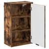 vidaXL Gabinete de Ba&ntilde;o con puerta Roble ahumado 39 x 23,5 x 65 cm