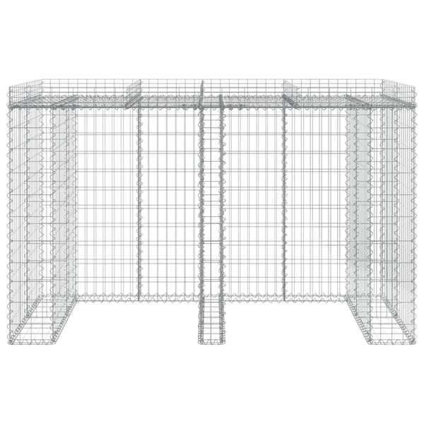 vidaXL Muro de gaviones para contenedor de basura hierro 192x91x120 cm