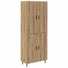 vidaXL Aparador alto 2 uds. Roble artisan 69,5 x 34 x 180 cm
