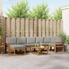 vidaXL Conjunto de sof&aacute;s de exterior 8 pcs Gris Natural y Claro