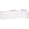 vidaXL Jardinera de madera maciza de acacia y acero 110x30x27,5 cm