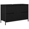 vidaXL Juego de muebles de ba&ntilde;o 3 pcs Roble Negro Madera contrachapada
