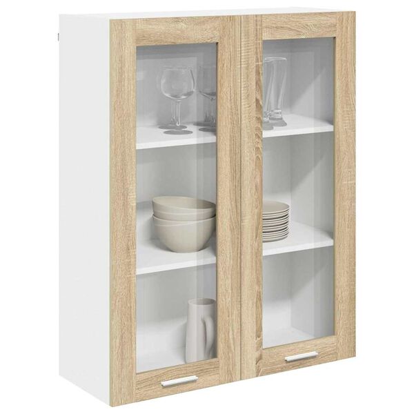 vidaXL Mueble colgante con puerta Roble Sonoma 80 x 31 x 100 cm