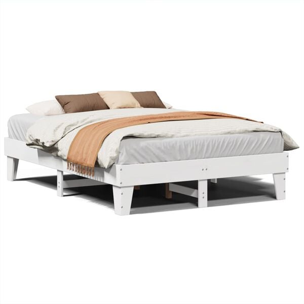vidaXL Estructura de cama sin colch&oacute;n madera maciza de pino 160x200 cm
