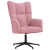 vidaXL Sillón de relax con taburete terciopelo rosa