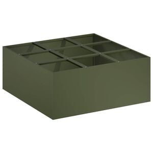 vidaXL Macetero de Jard&iacute;n Verde oliva 100 x 100 x 20 cm