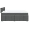 vidaXL Cama box spring con colch&oacute;n tela gris oscuro 140x200 cm