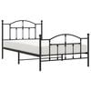 vidaXL Estructura cama sin colch&oacute;n con estribo metal negro 107x203 cm