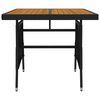vidaXL Juego de comedor de jardín 5 piezas ratán sintético negro