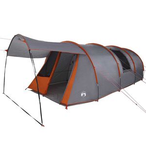 vidaXL Tienda t&uacute;nel para 4 personas Gris y naranja 740 x 370 x 220 cm