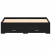 vidaXL Estructura de cama con caj&oacute;n Roble Negro 140 x 190 cm
