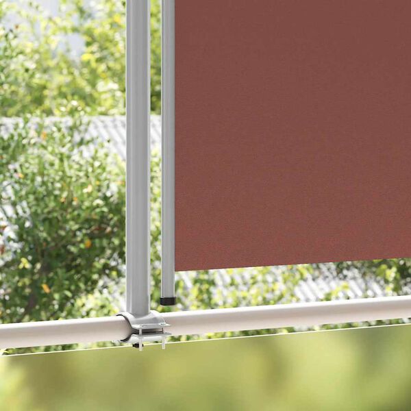 vidaXL Toldo lateral retr&aacute;ctil para patio marr&oacute;n 140x300 cm