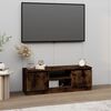 vidaXL Mueble de TV con puerta roble ahumado 102x30x36 cm