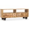 vidaXL Mueble de TV de madera maciza de mango 120x30x48 cm
