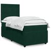 vidaXL Cama box spring con colch&oacute;n terciopelo verde oscuro 100x200 cm