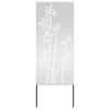 vidaXL Pantalla de Privacidad para Jard&iacute;n Floral Plateado 50 x 140 cm