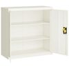 vidaXL Armario archivador acero blanco 90x40x130 cm