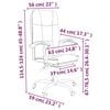 vidaXL Silla de oficina reclinable de tela gris taup&eacute;