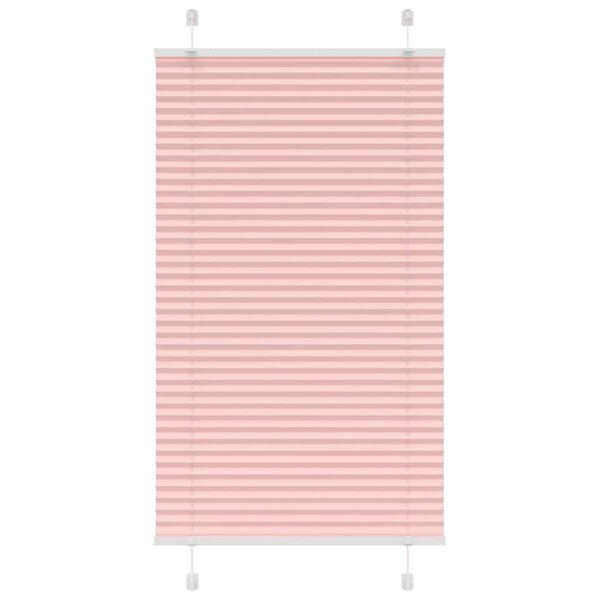 vidaXL Estor Plisado rosa 75x100 cm Tela Ancho 74,4 cm Poli&eacute;ster