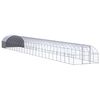 vidaXL Gallinero de exterior de acero galvanizado 3x24x2 m